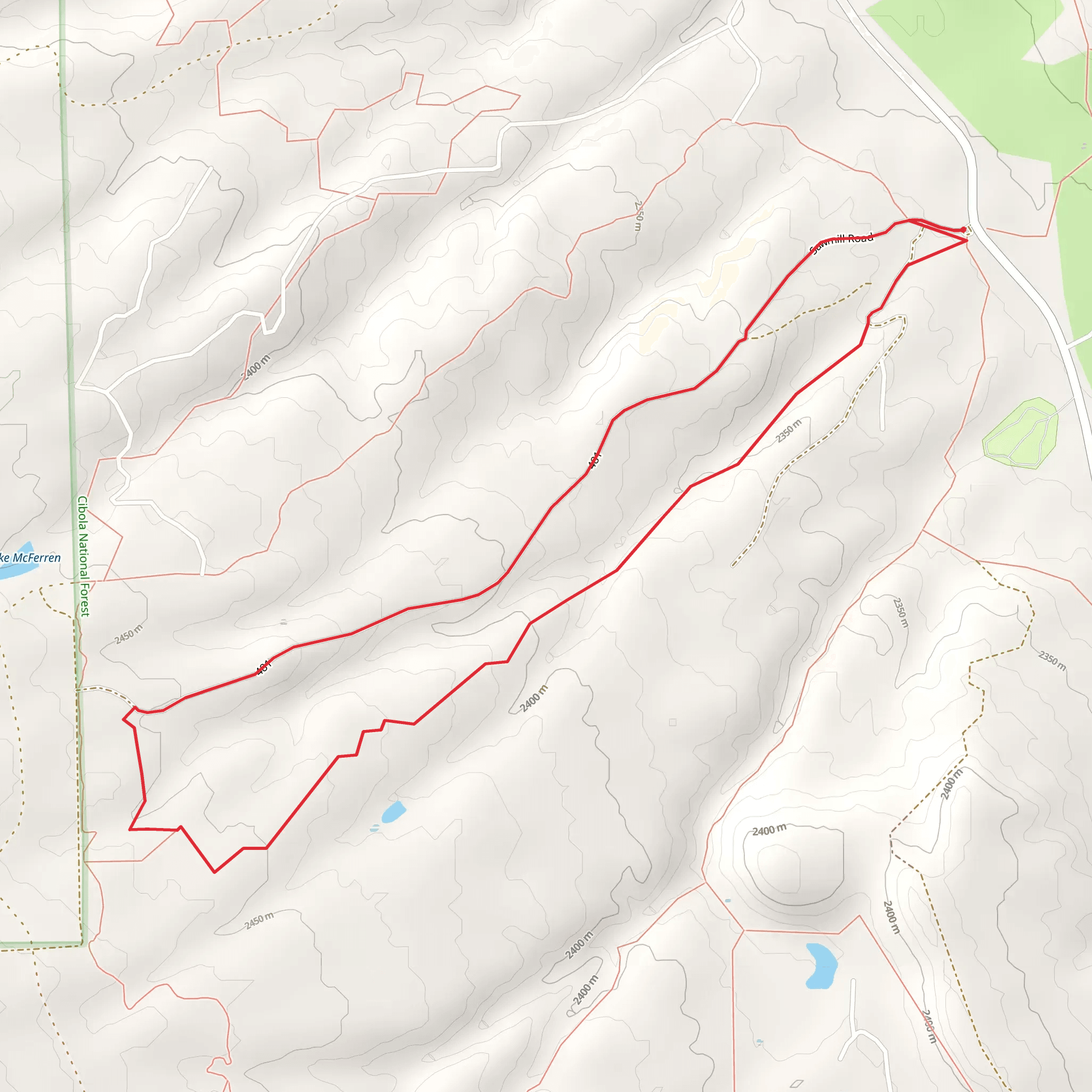 Sawmill Road and Struck Truck Loop mobile static map
