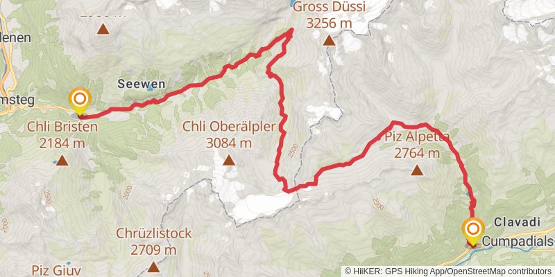 Camino Müstair-Geneva via Interlaken alt 5 Map