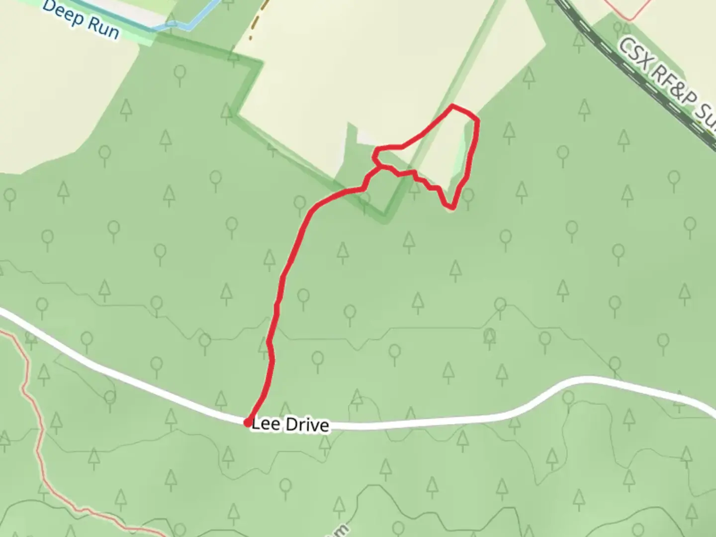 An image depicting the trail Bernard's Cabins Trail and its surrounding area.