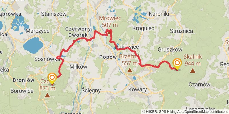 Main Sudety Trail stage 5 Map