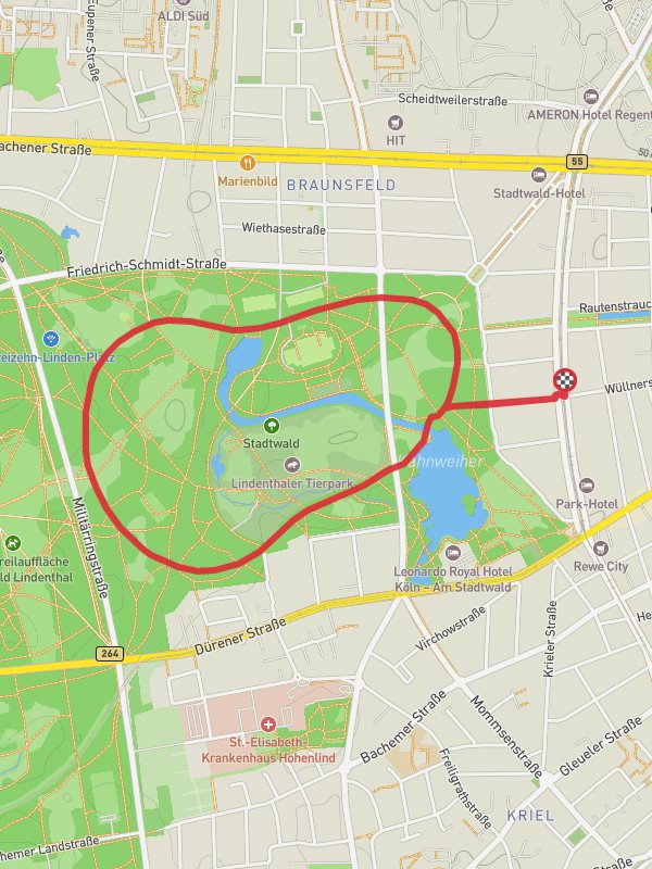 Stadwald and Kahnweiher Loop mobile static map