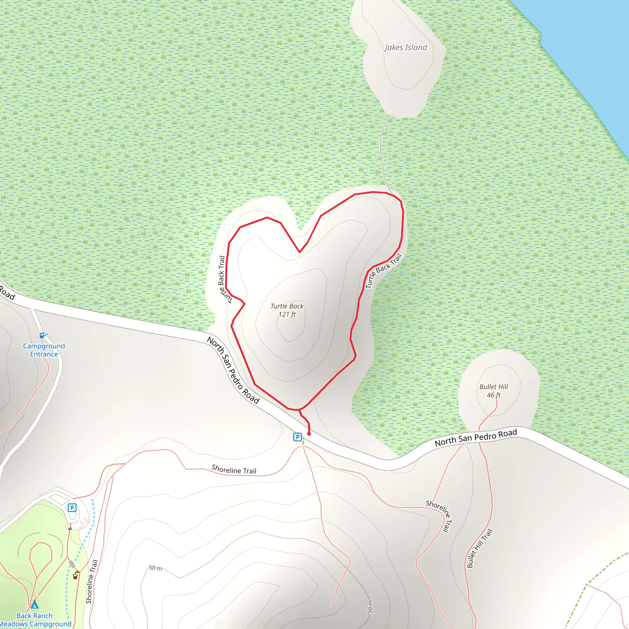 Turtle Back Loop Trail mobile static map