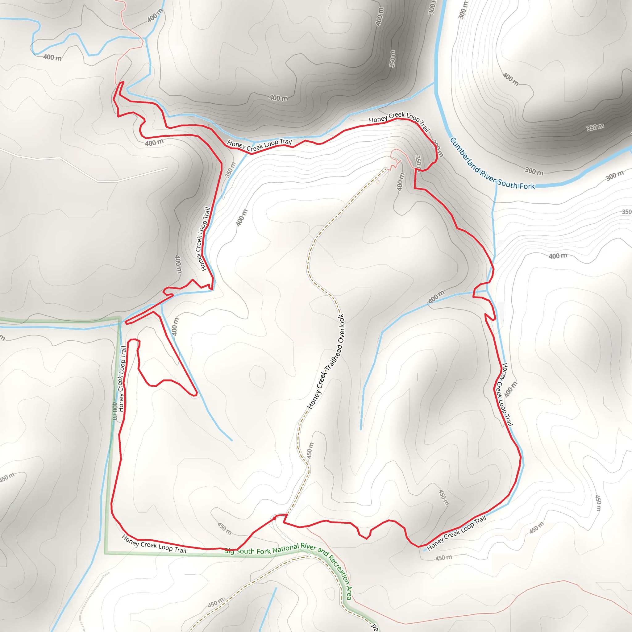 Honey Creek Loop Trail mobile static map