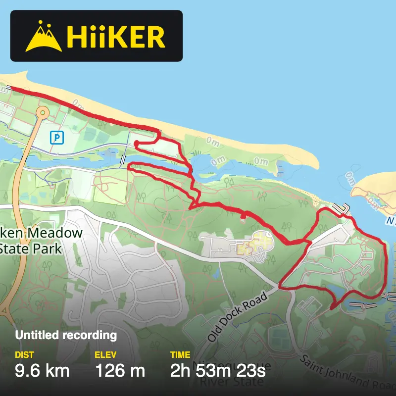 A map preview of the recording Untitled recording.