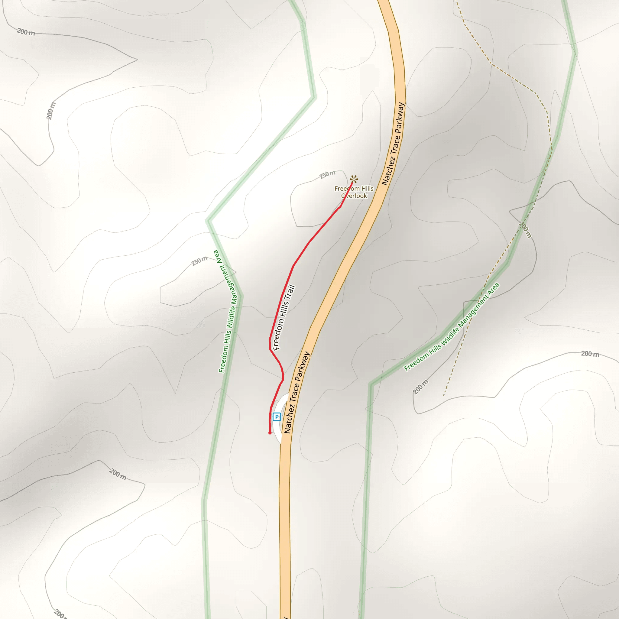 Freedom Hills Trail mobile static map