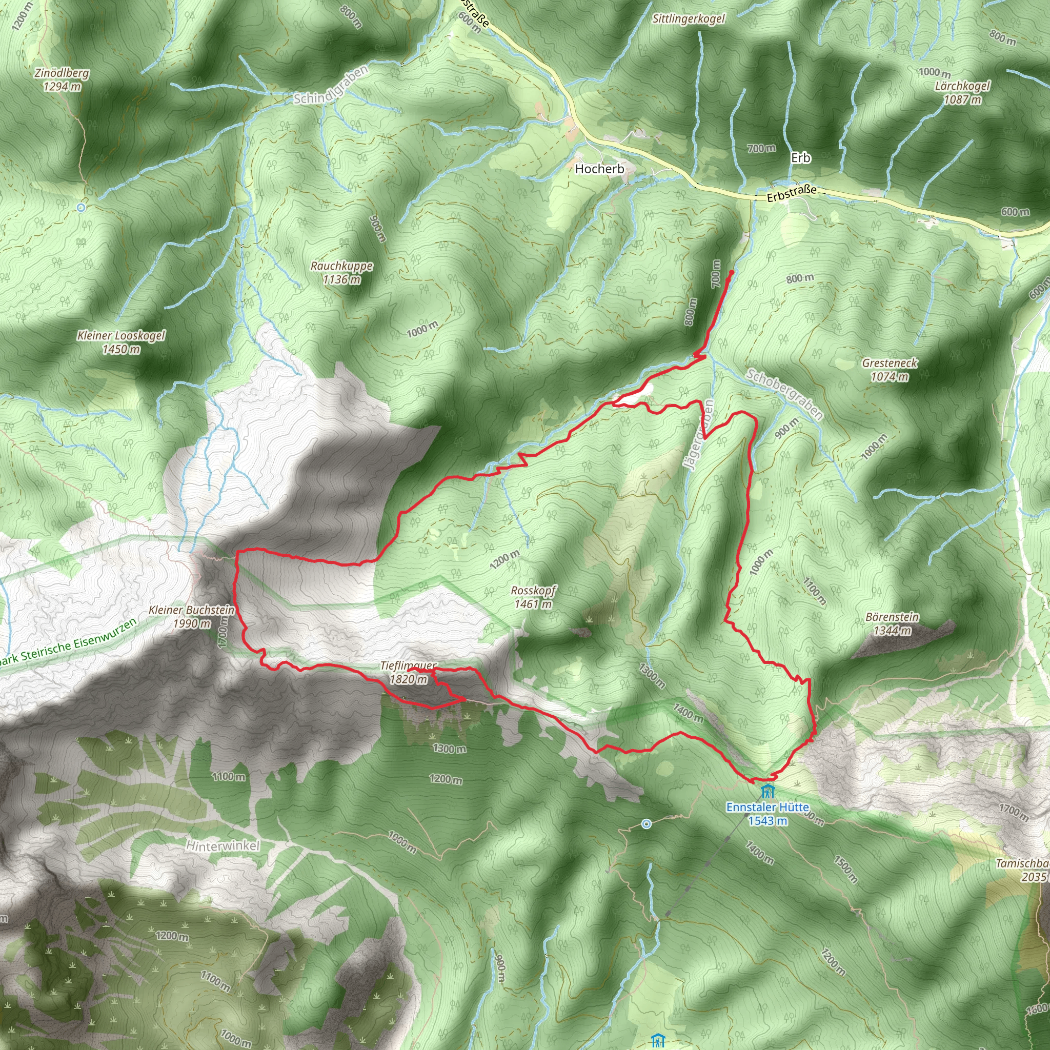 Tieflimauer Peak Loop mobile static map