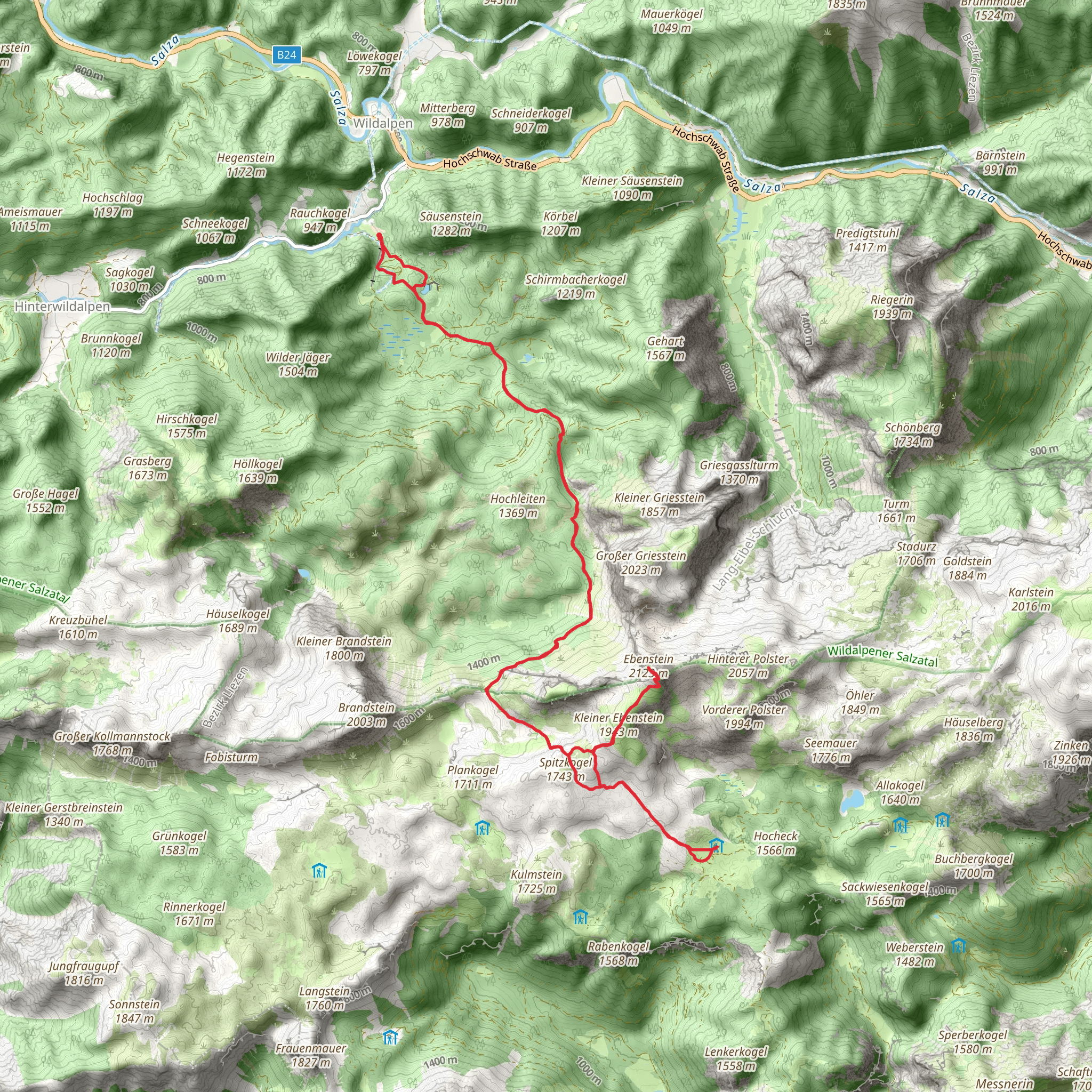 Gr Ebenstein - Sonnschienalm mobile static map