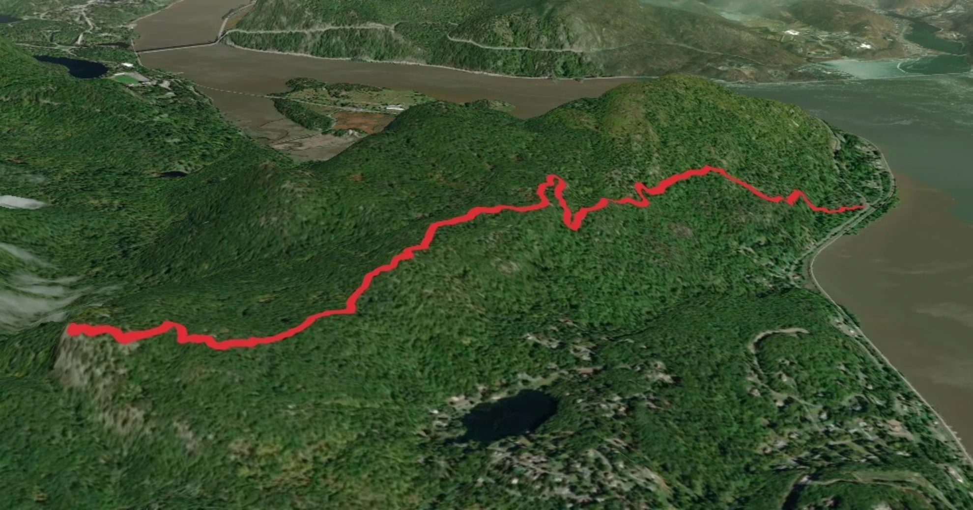 An image depicting the trail The Timp Trail and its surrounding area.