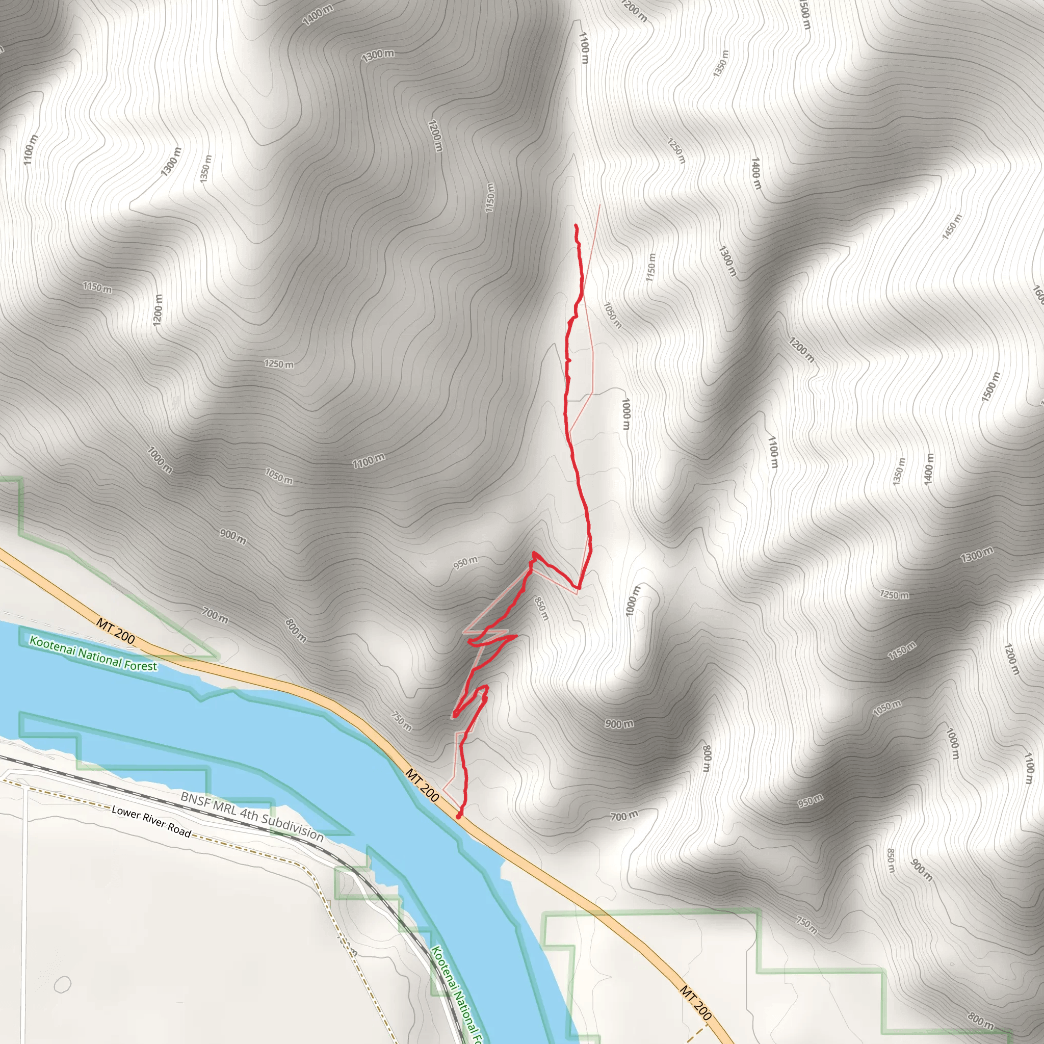 Blacktail Creek Trail mobile static map