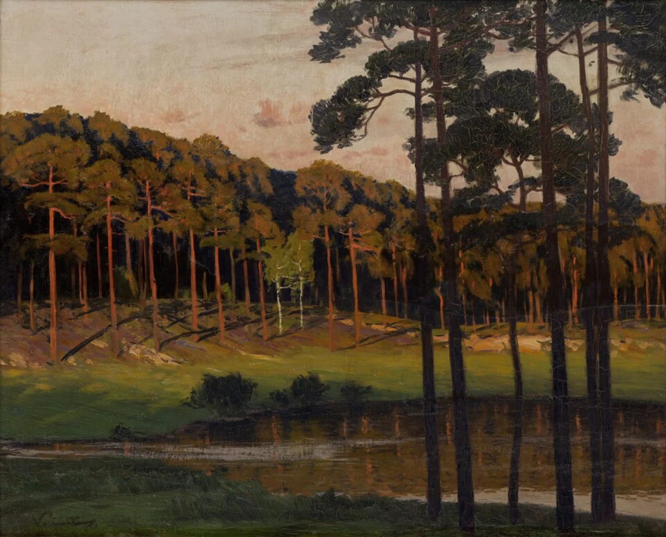 An image depicting the trail Schlachtensee Loop via Wannseeweg and its surrounding area.