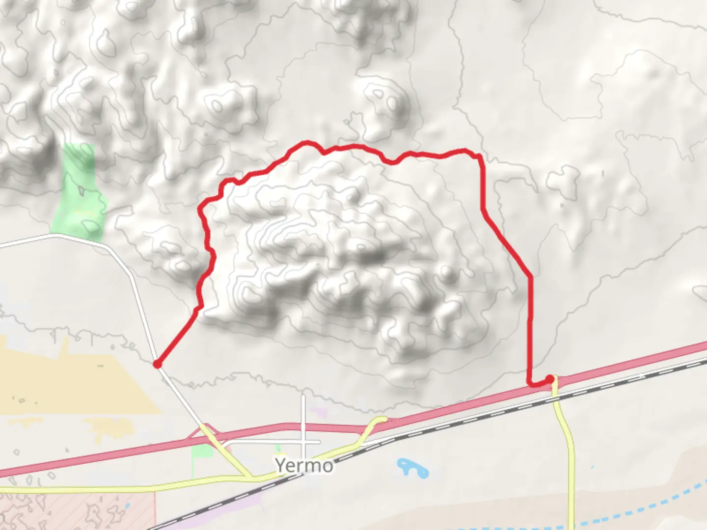 An image depicting the trail Mule Canyon Road - Horseshoe and its surrounding area.