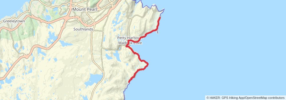 East Coast Trail stage 9 Map