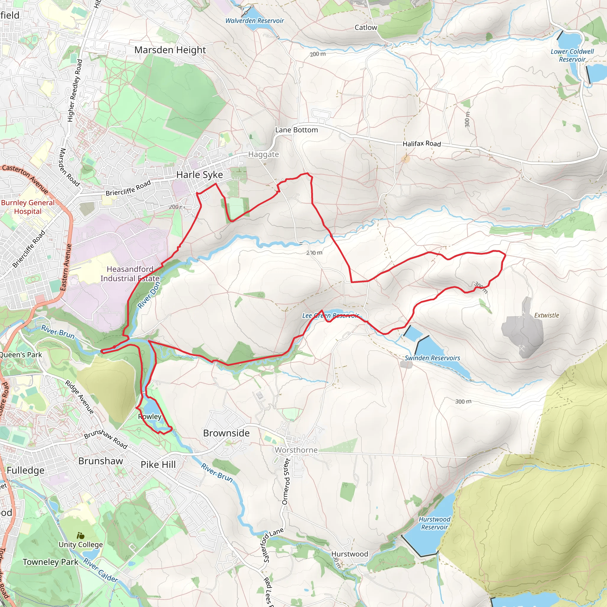 Haggate and Rowley Lake Loop mobile static map