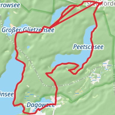 Peetschsee and Grober Stechlinsee Loop mobile static map