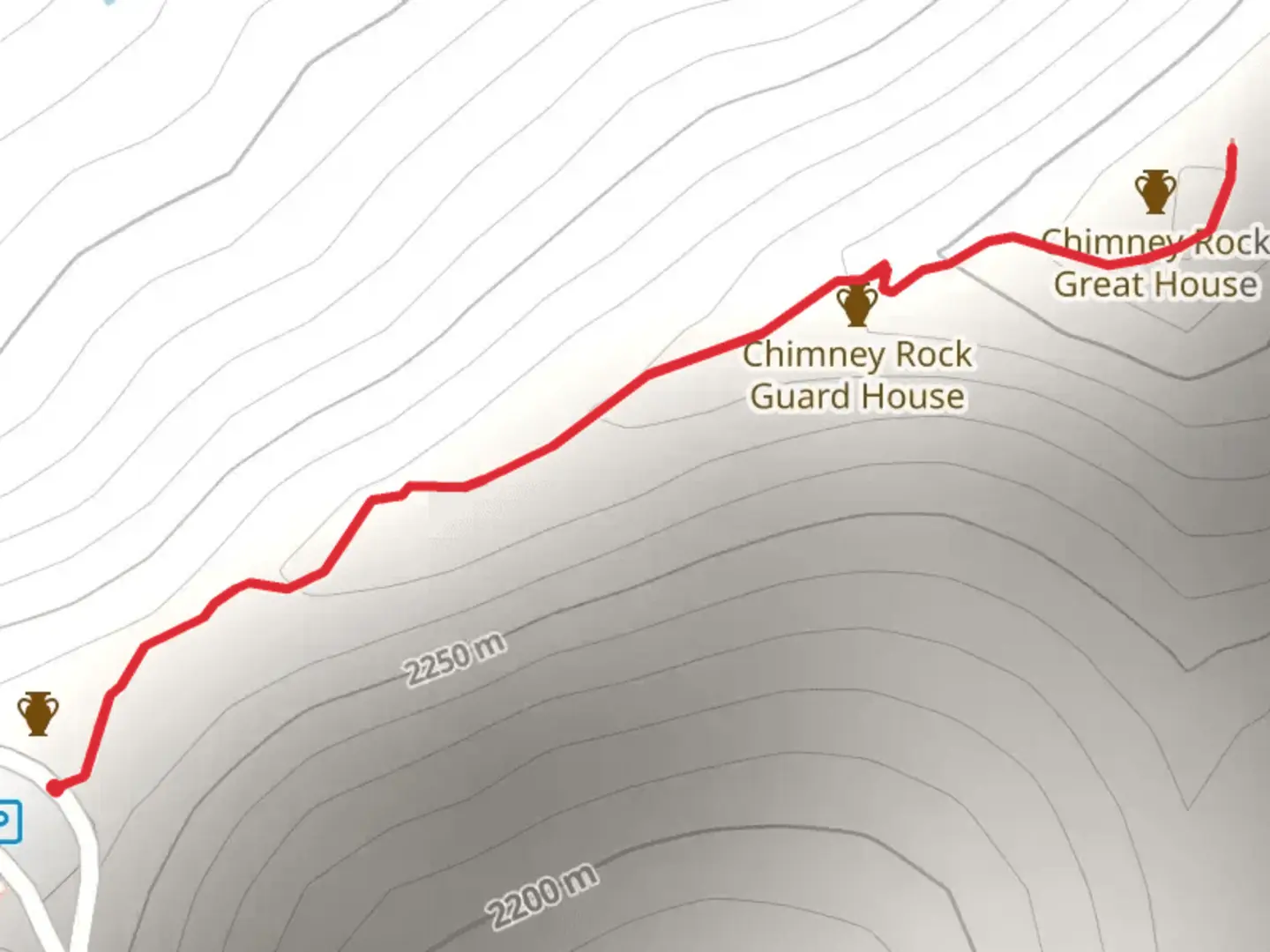 An image depicting the trail Great House and its surrounding area.
