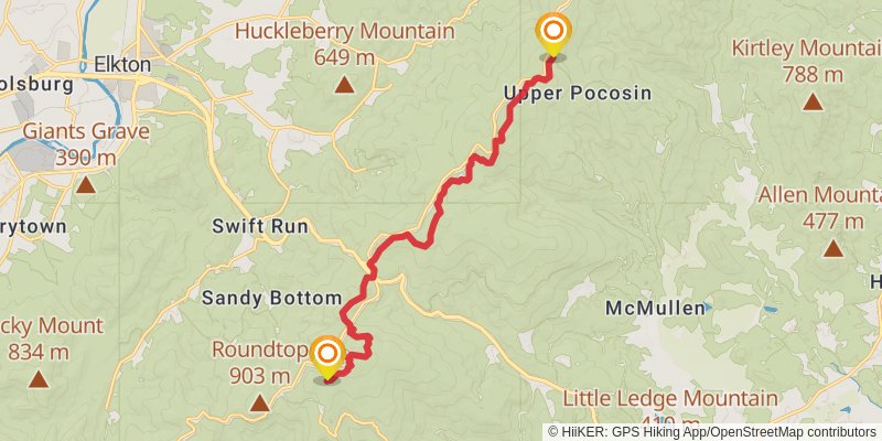 Appalachian Trail - Virginia stage 44 Map