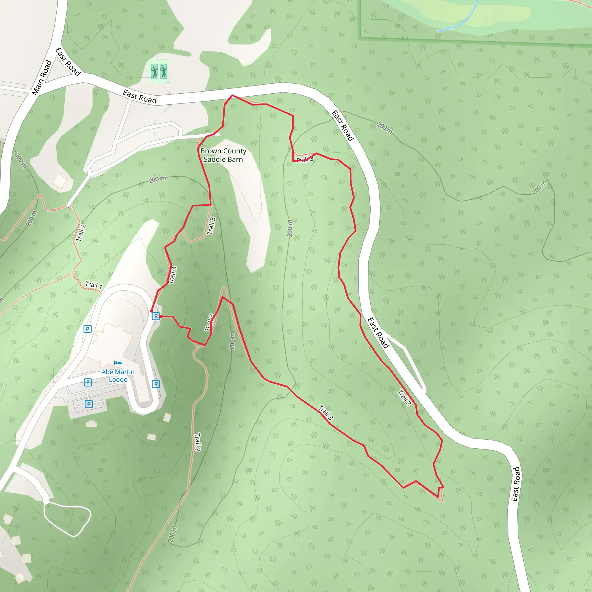 Abe Martin Lodge Loop - East mobile static map