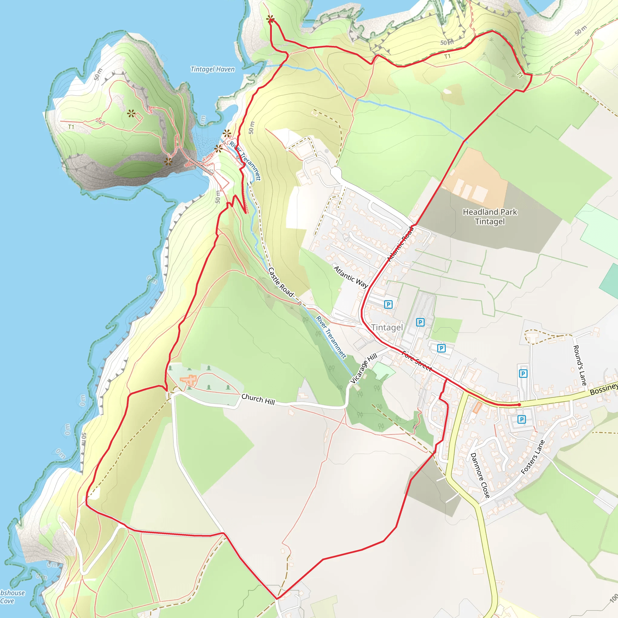 Glebe Cliff and Smith's Cliff mobile static map