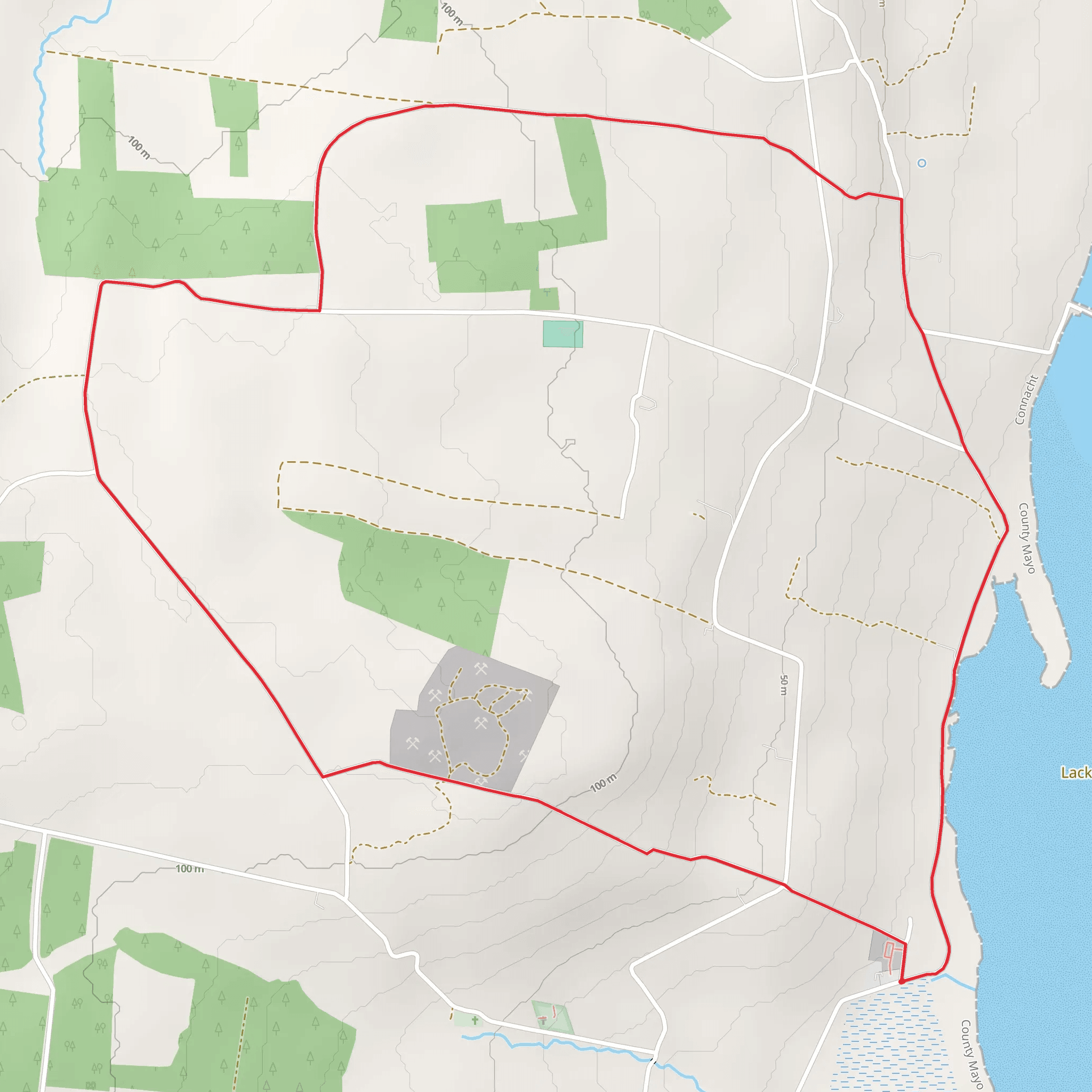 Rathlackan Court Tomb Trail mobile static map