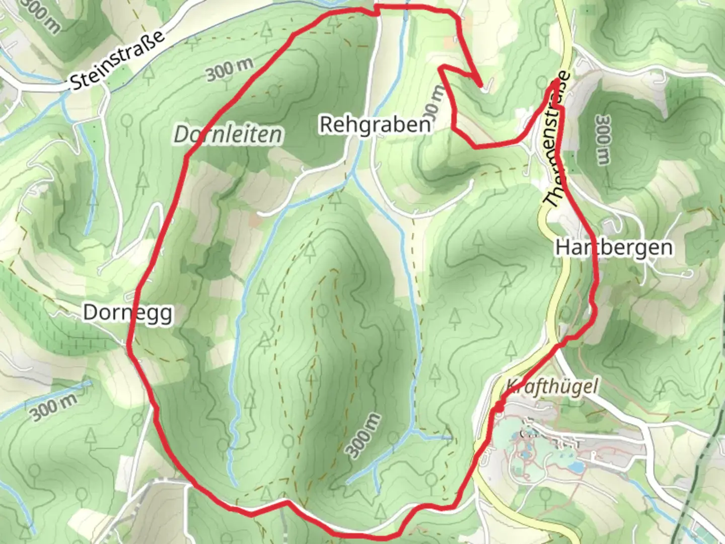 An image depicting the trail Kleiner Höhenrundweg and its surrounding area.