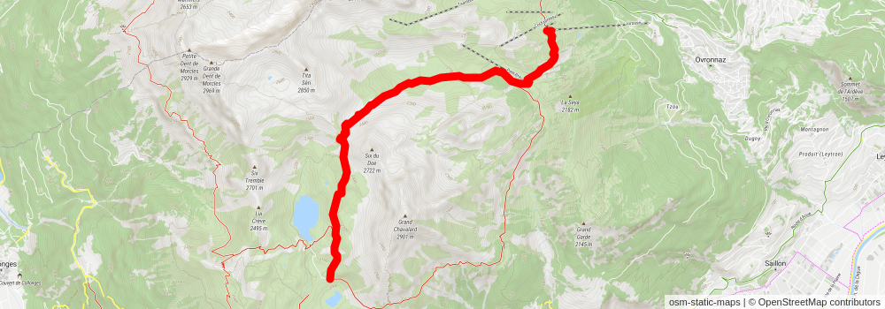 Grand Chavalard Loop Trail stage 2 Map