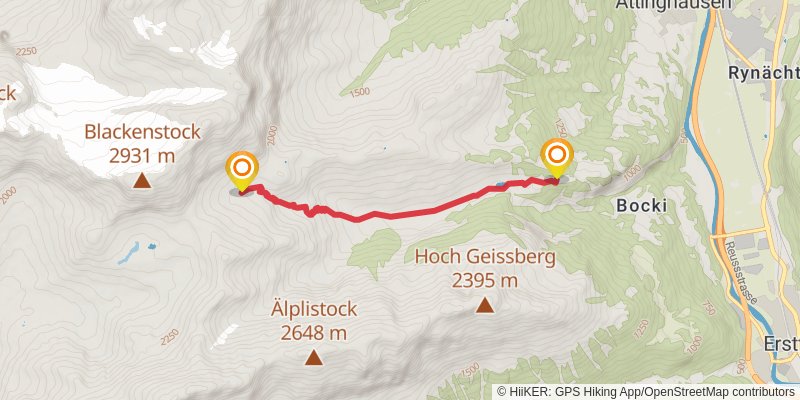 Alpine Pass Route alt 2 Map