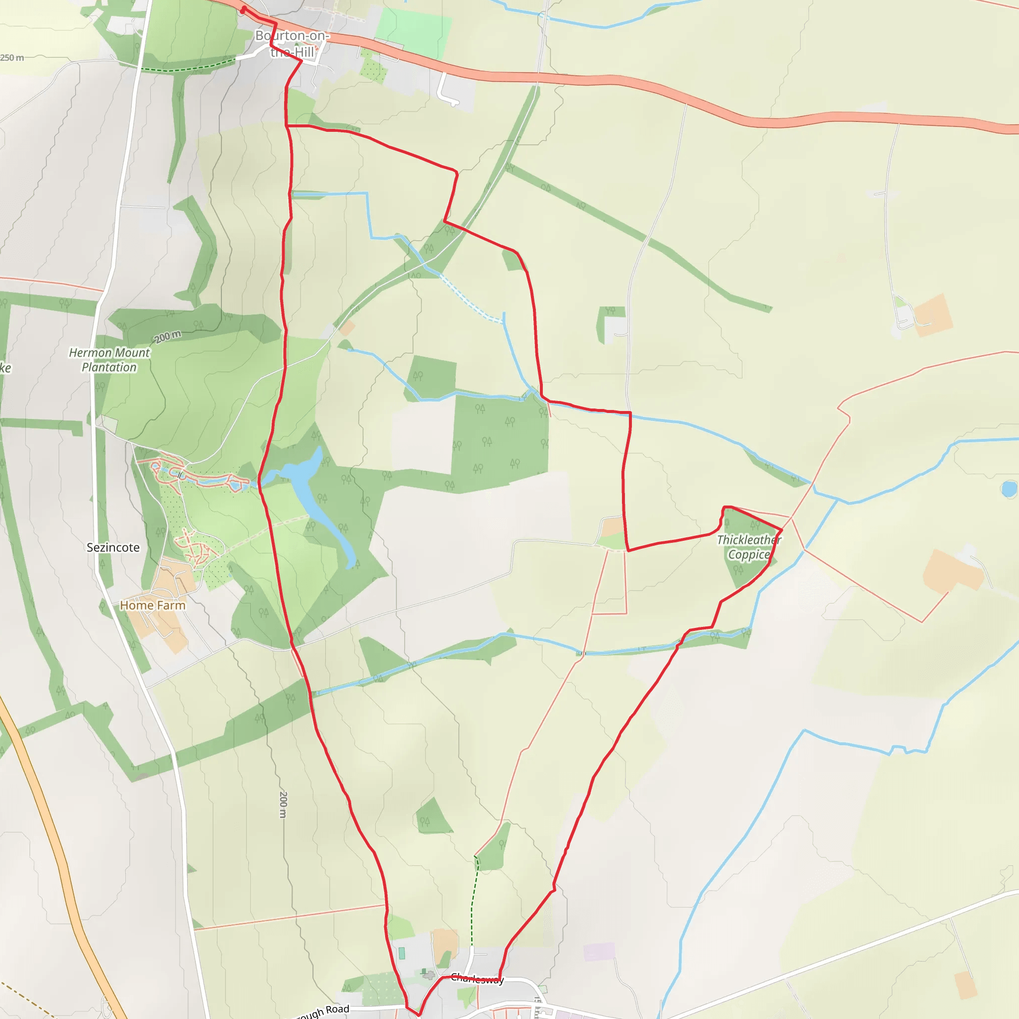 Heart of England Way and Monarch's Way mobile static map