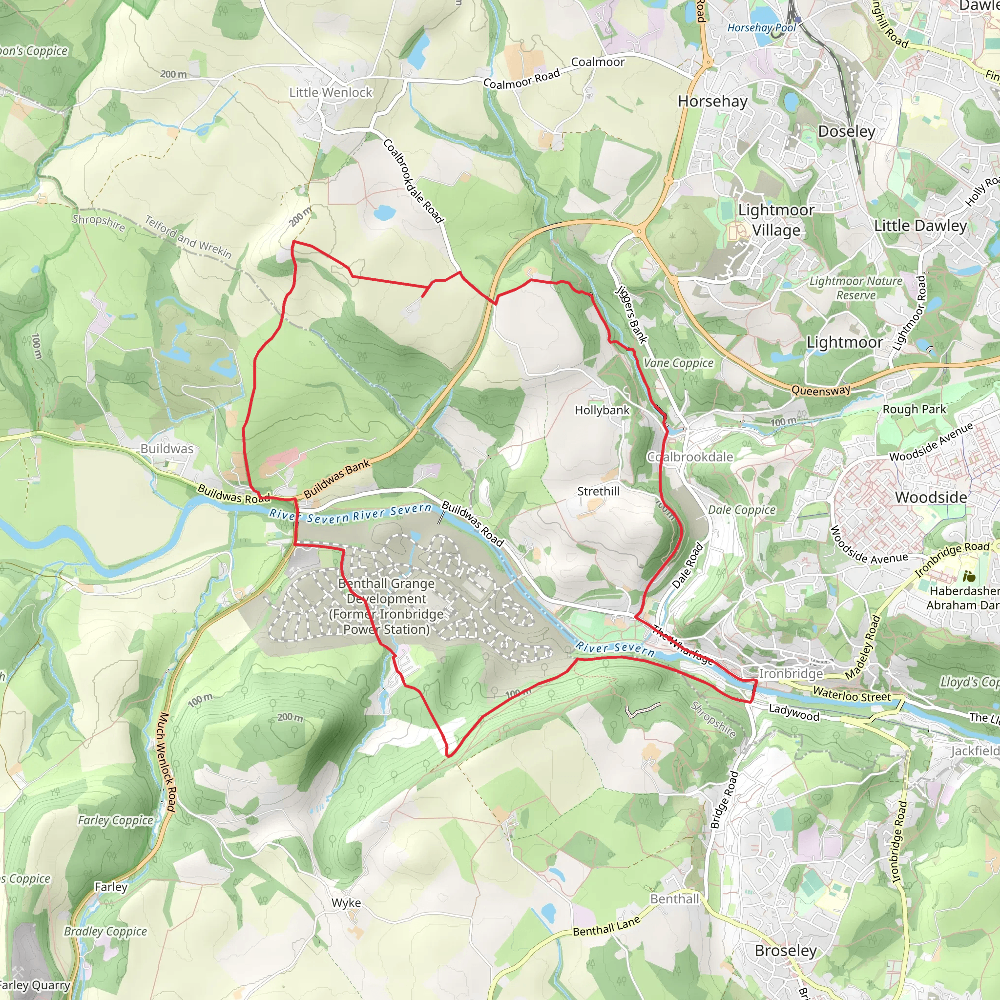 Iron Bridge Western Loop via Upper Furnace Pool mobile static map
