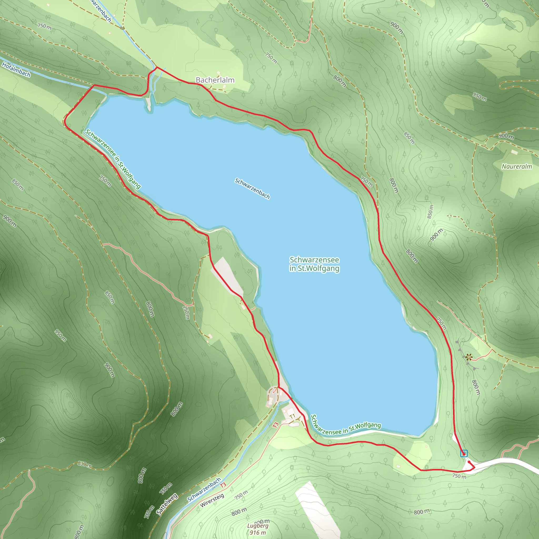 Schwarzensee Loop mobile static map