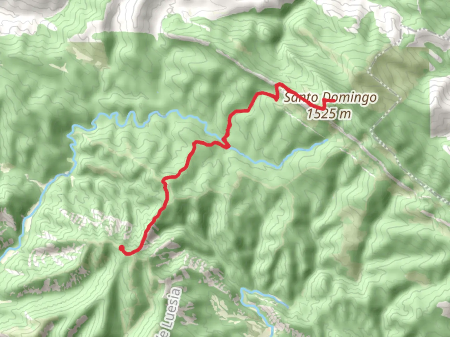 An image depicting the trail Hermitage of Santo Domingo PR Z 114 and its surrounding area.