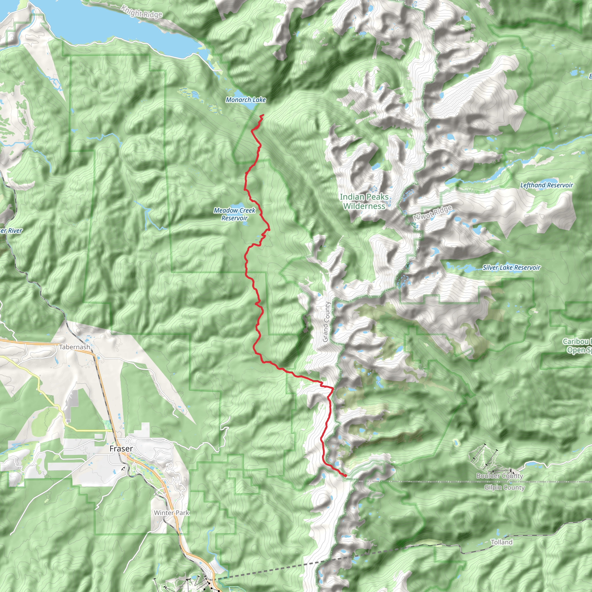 High Lonesome Trail mobile static map