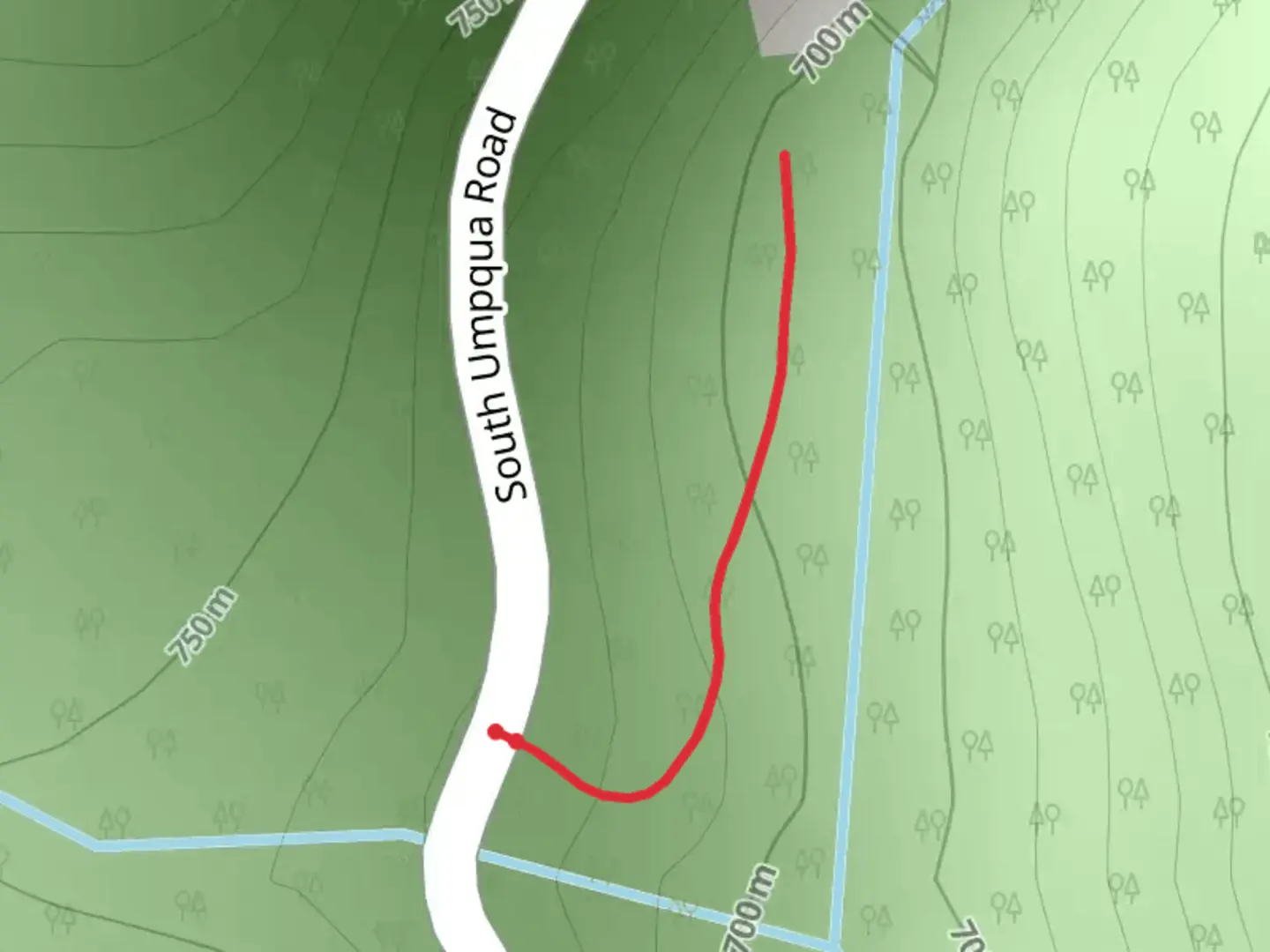 An image depicting the trail Deerlick Falls Trail and its surrounding area.