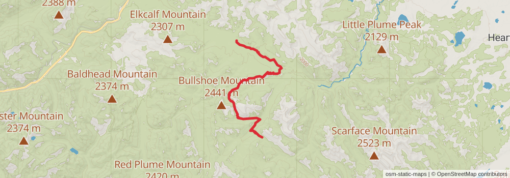 American Perimeter Trail - Rocky Mountains Primary stage 140 Map