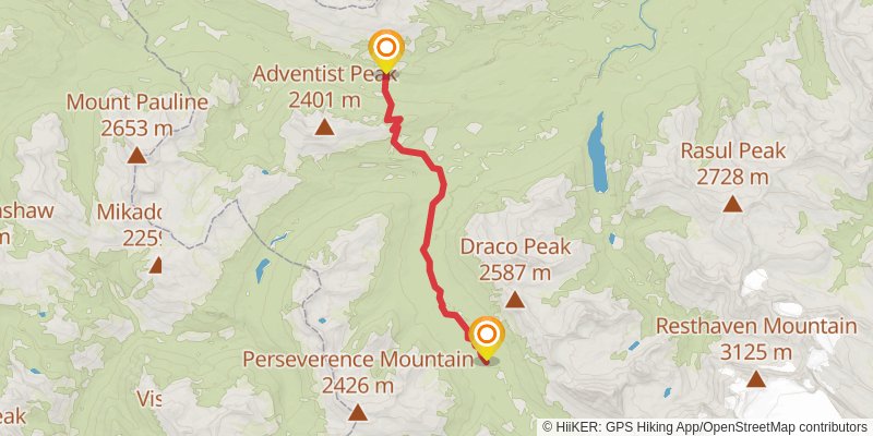 Great Divide Trail stage 59 Map