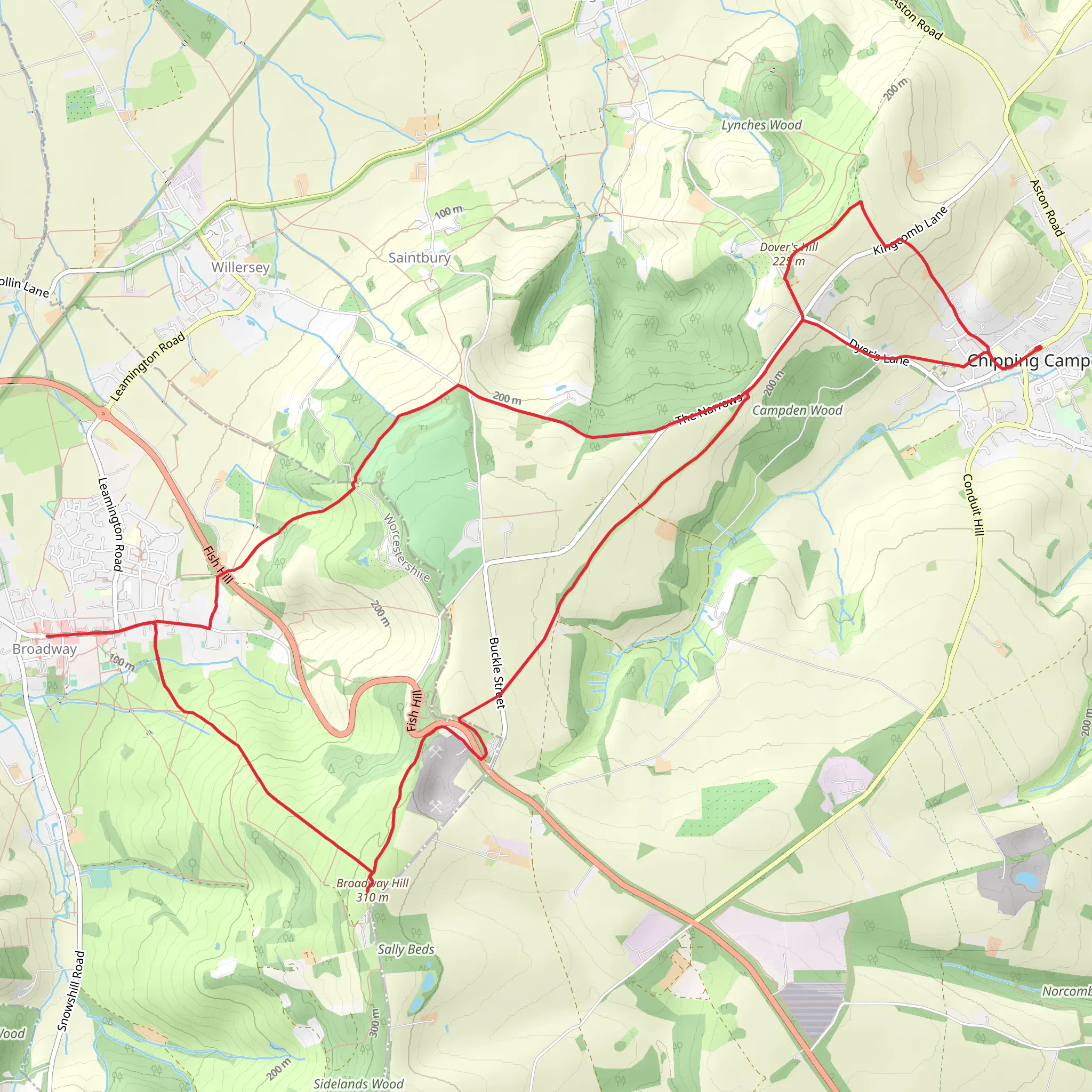 Broadway Tower Circular mobile static map