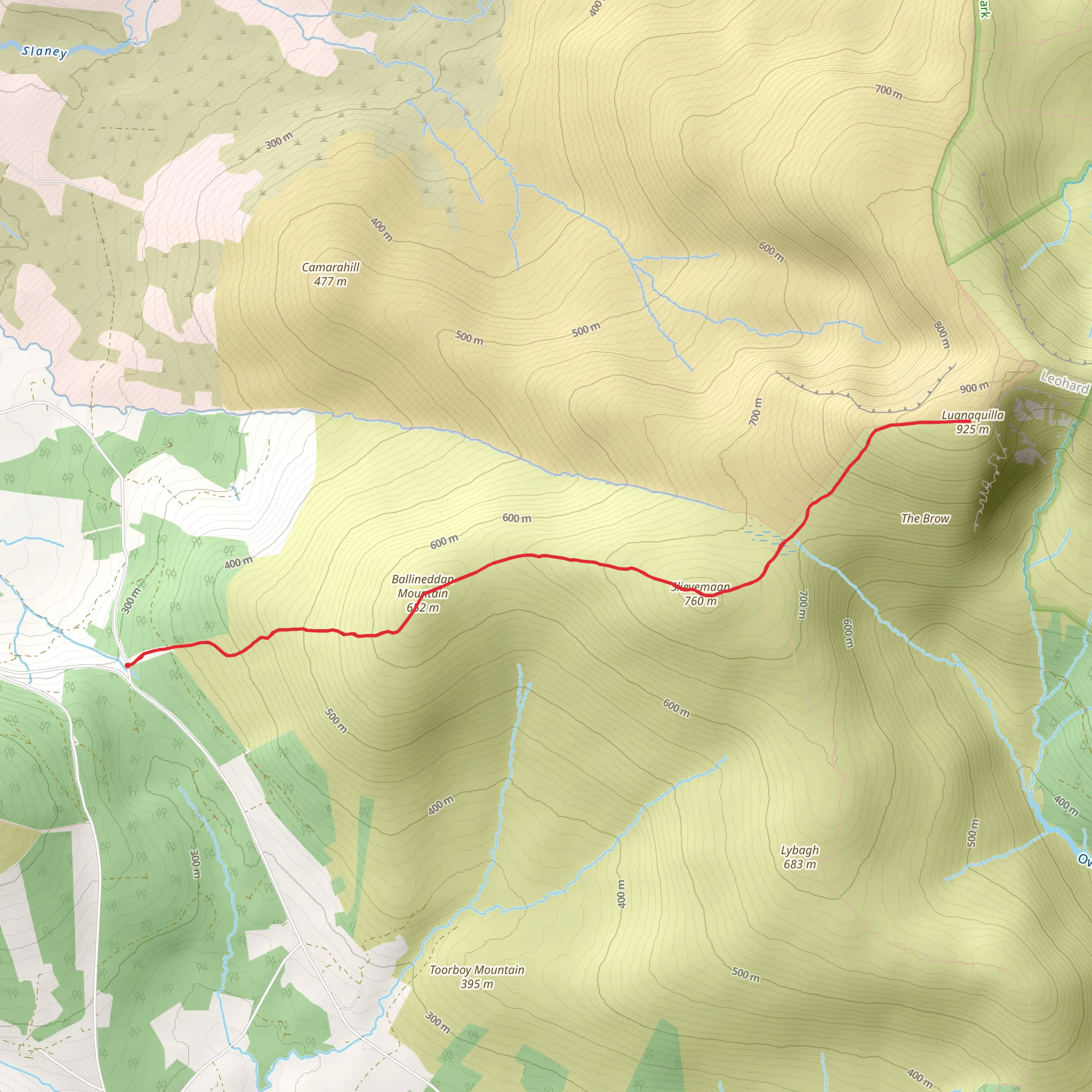 Ballineddan Mountain mobile static map