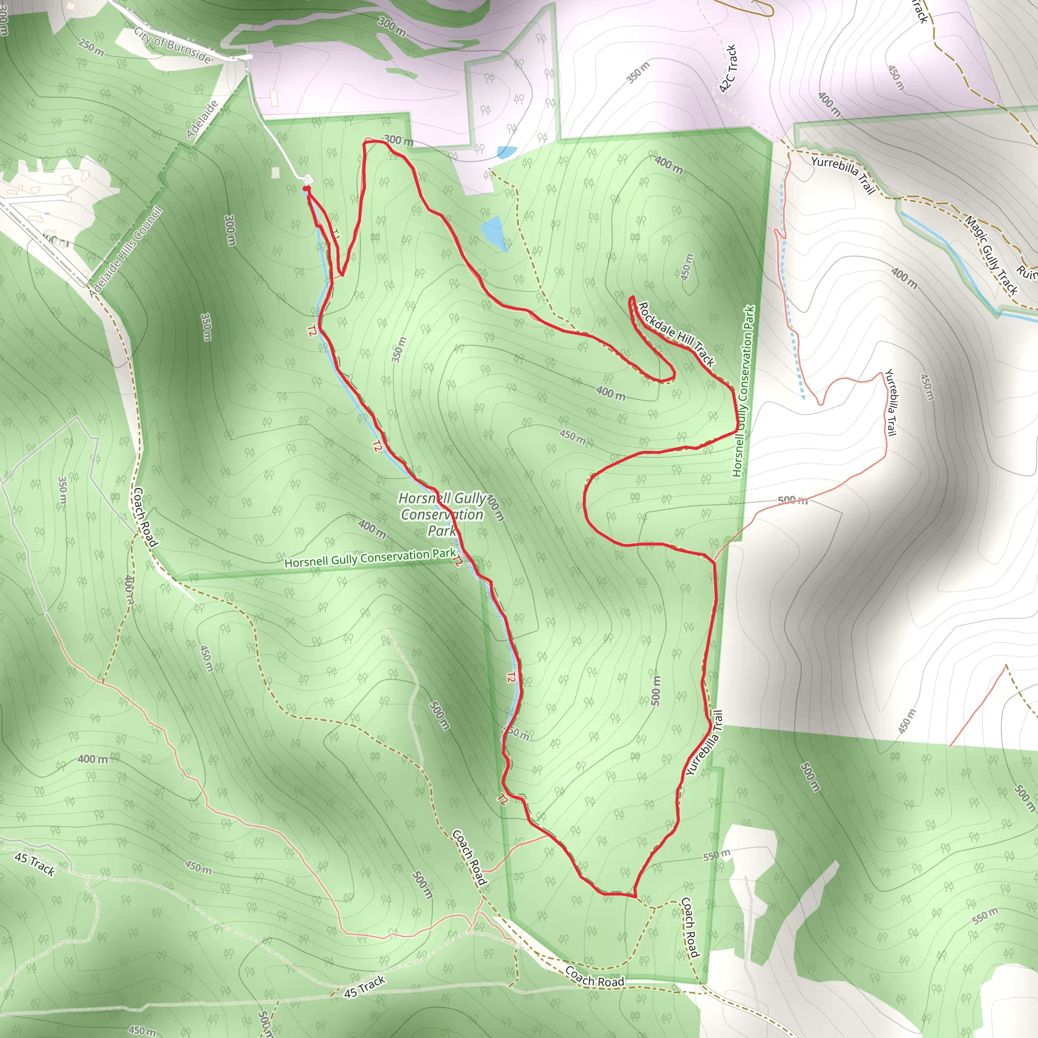 Main Valley and Rockdale Hill Hike mobile static map