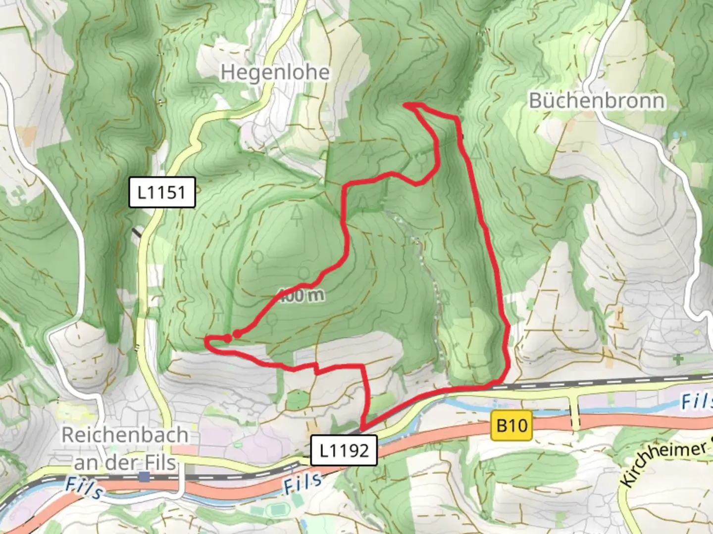 An image depicting the trail Reichenbach Loop and its surrounding area.