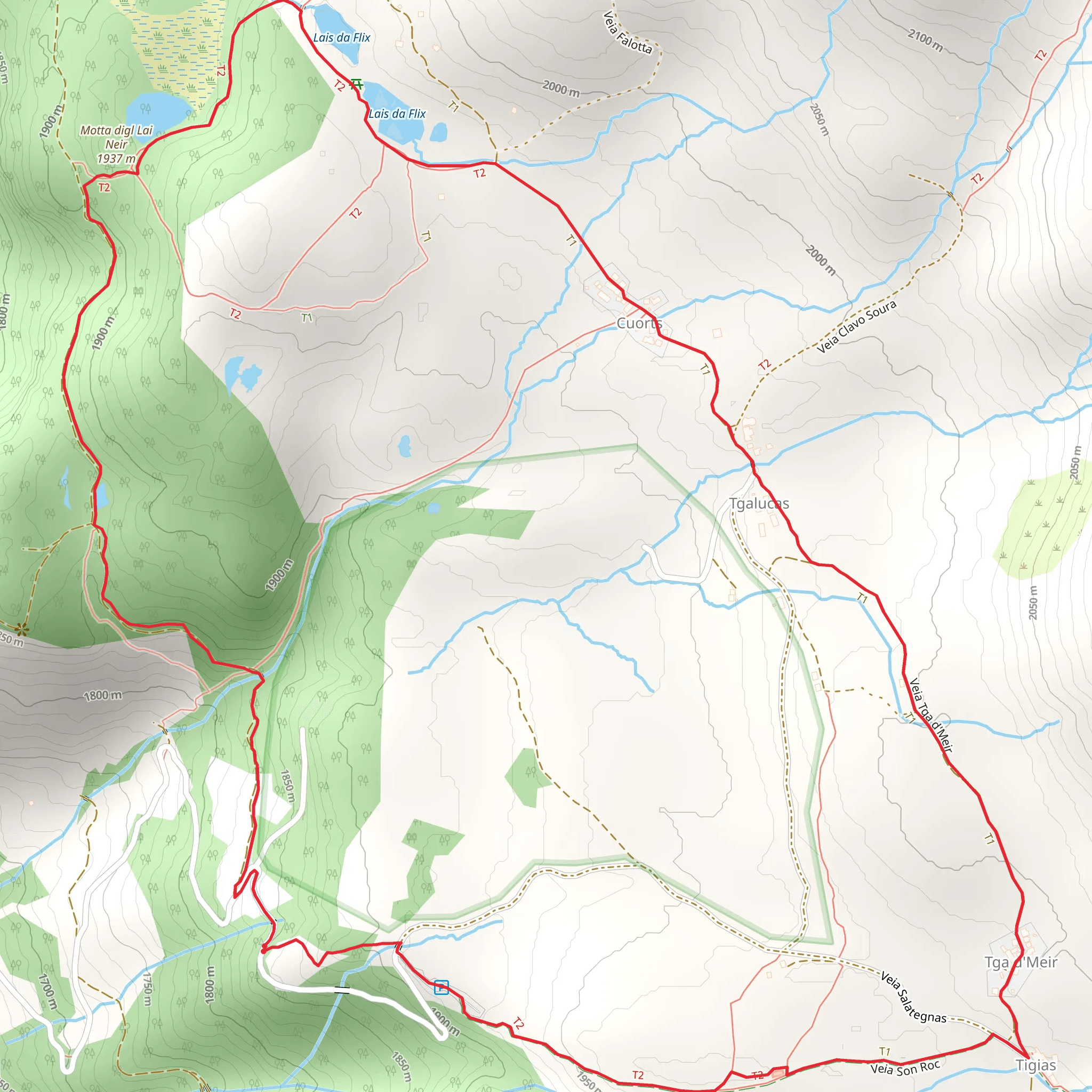 Alp Flix Loop Trail mobile static map