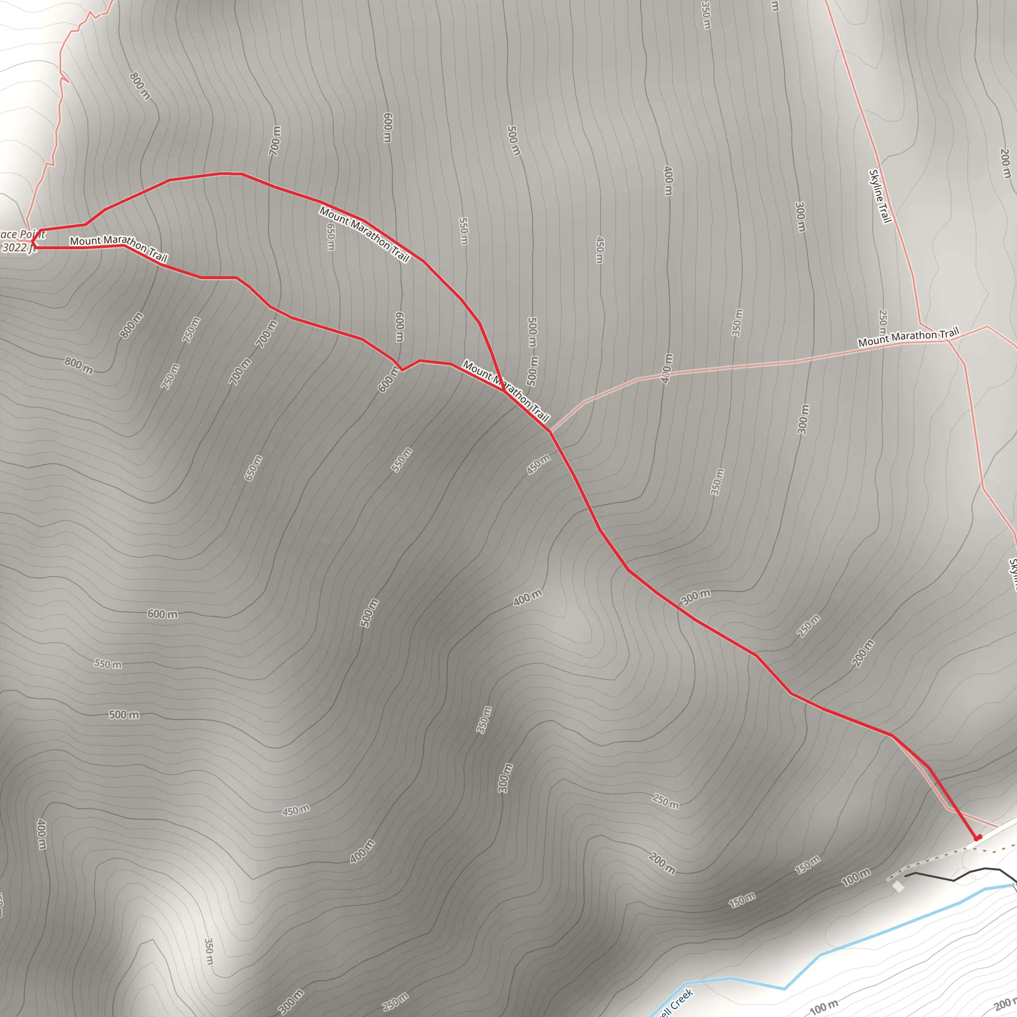 Race Point and Mount Marathon Loop Trail mobile static map