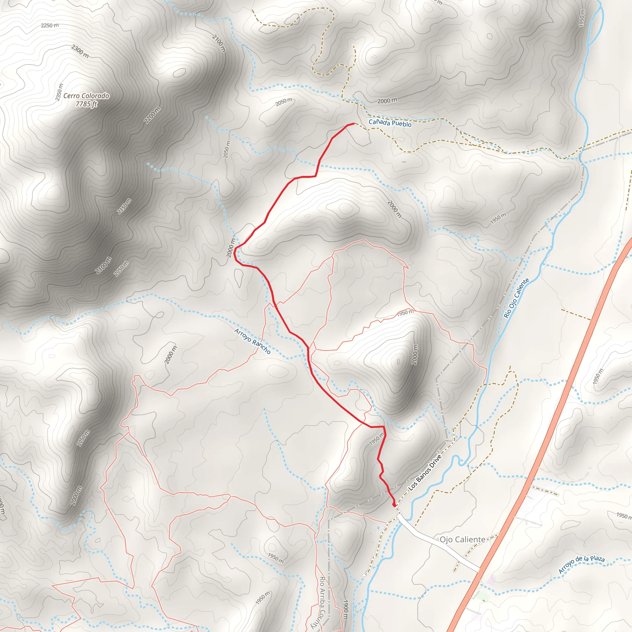 Arroyo Rancho and Canada Pueblo mobile static map