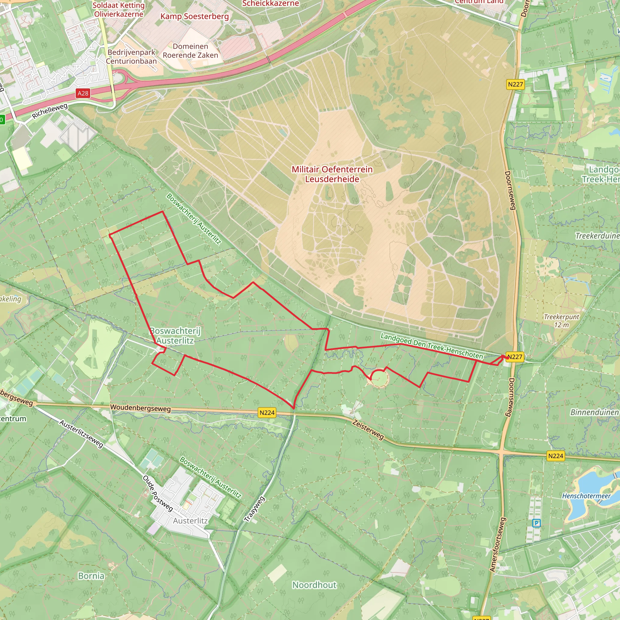 Wakkenburg, De Franse Put and Pyramide van Austerlitz Loop mobile static map