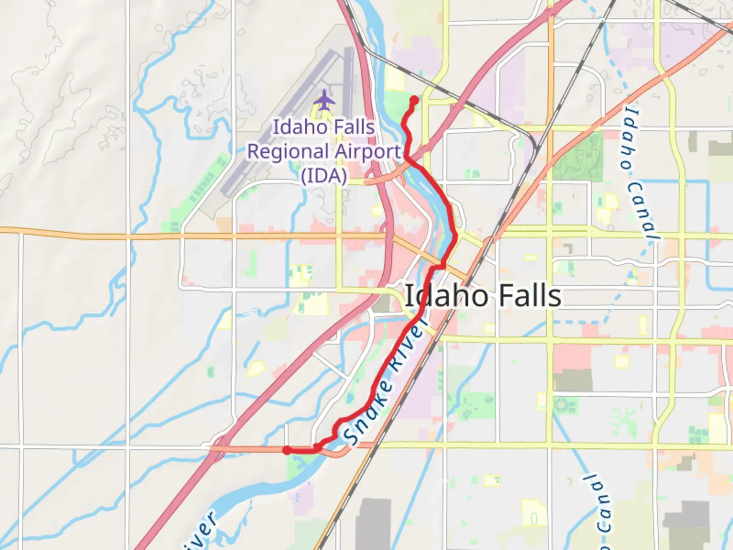 An image depicting the trail Snake River via Freeman Loop and its surrounding area.