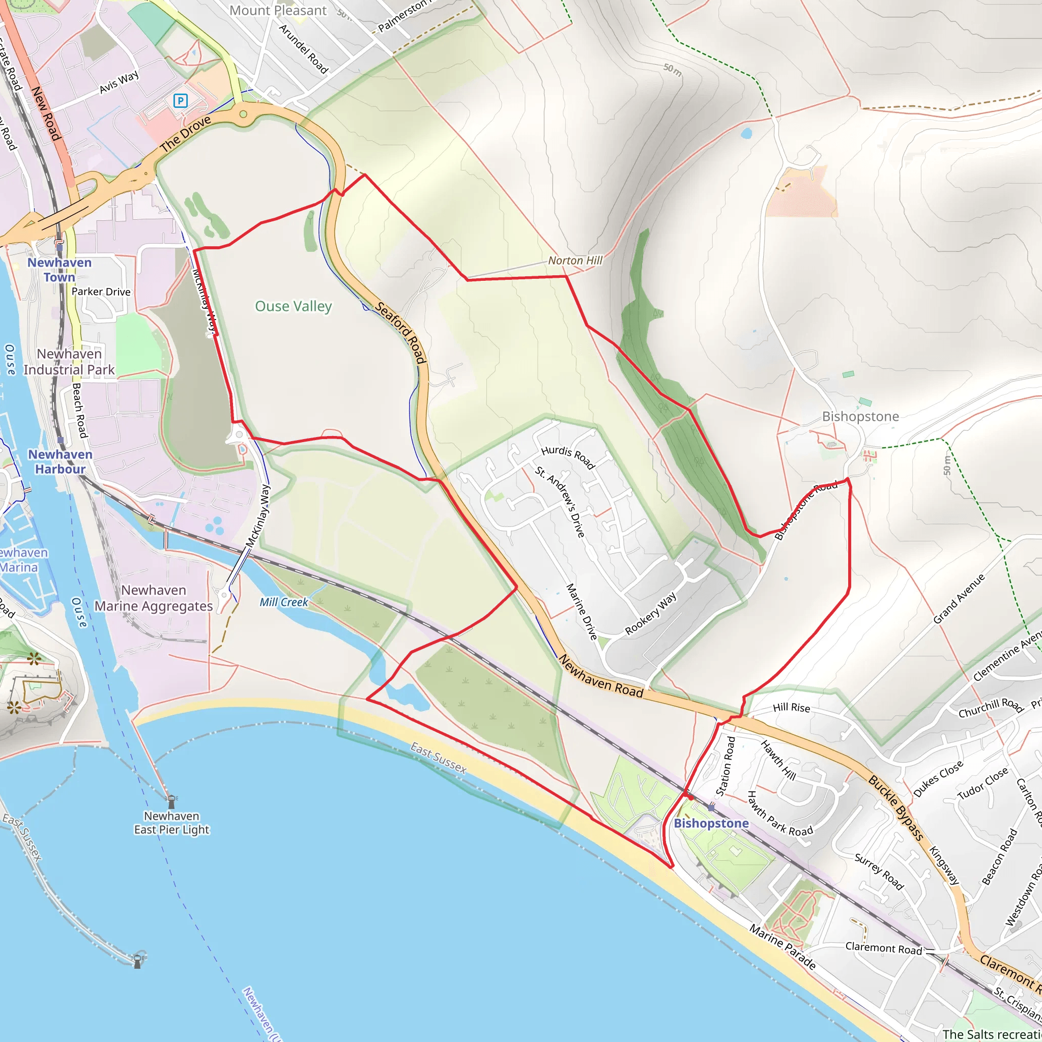 Ouse Valley in Newhaven mobile static map
