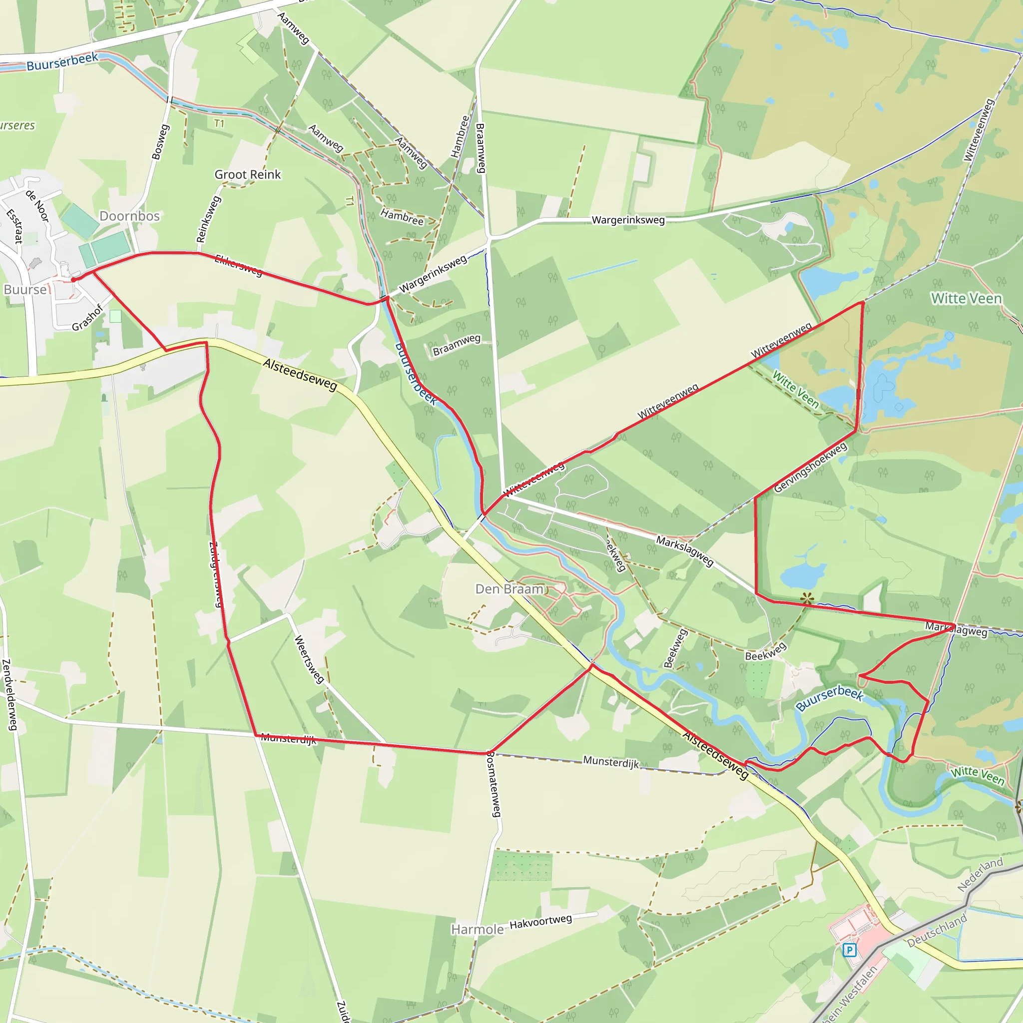 De Braam and Witte Veen Loop mobile static map