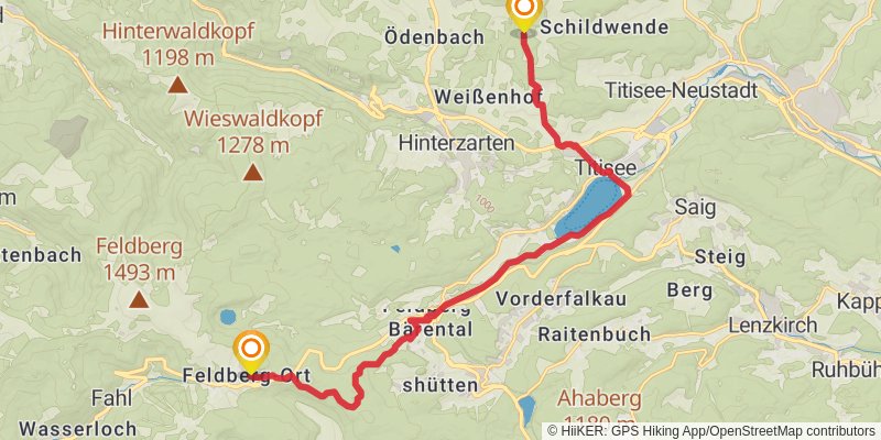 Westweg stage 12 Map