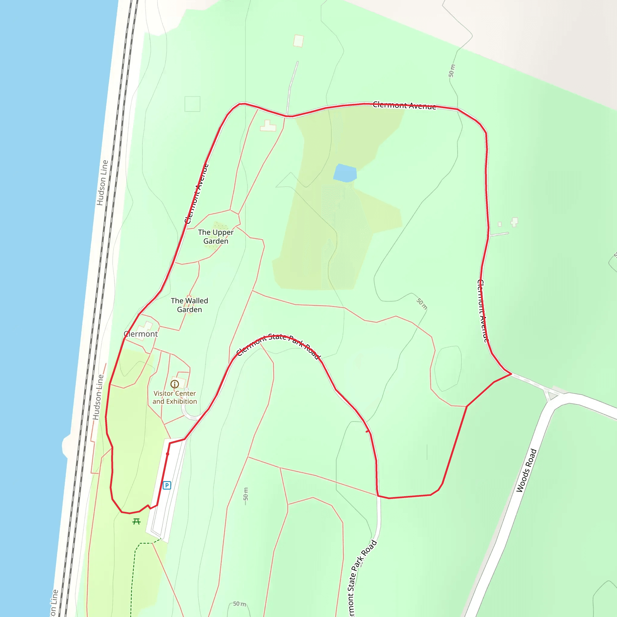 The Walled Garden Loop mobile static map