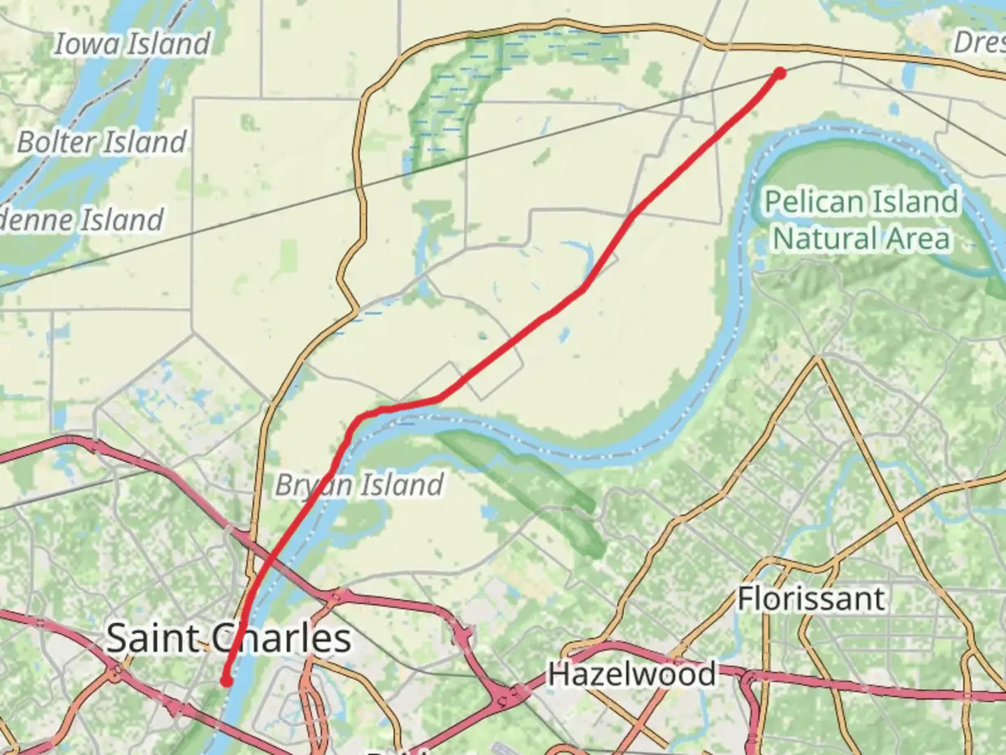An image depicting the trail Katy Trail State Park and its surrounding area.