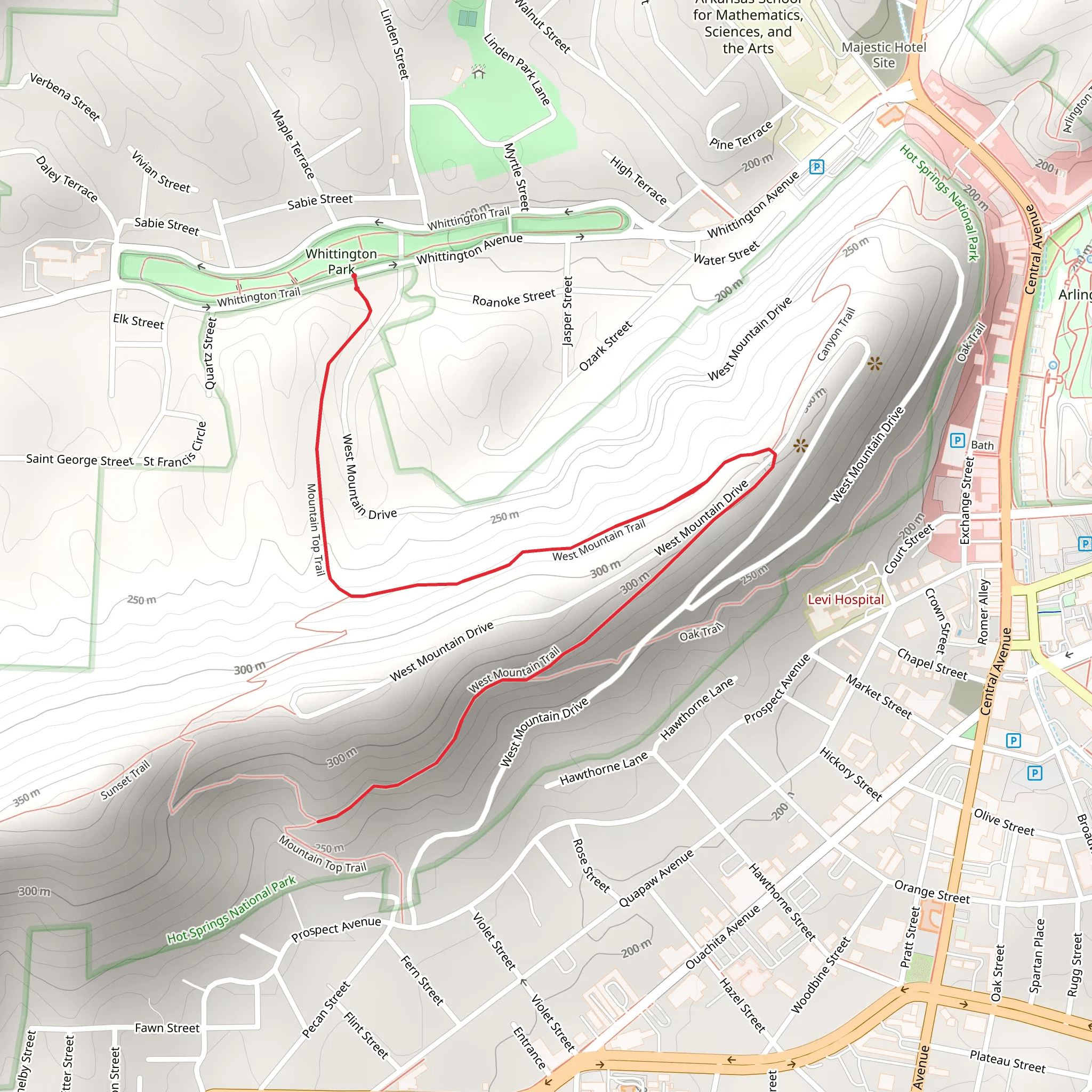 West Mountain Trail via Mountain Top Trail mobile static map