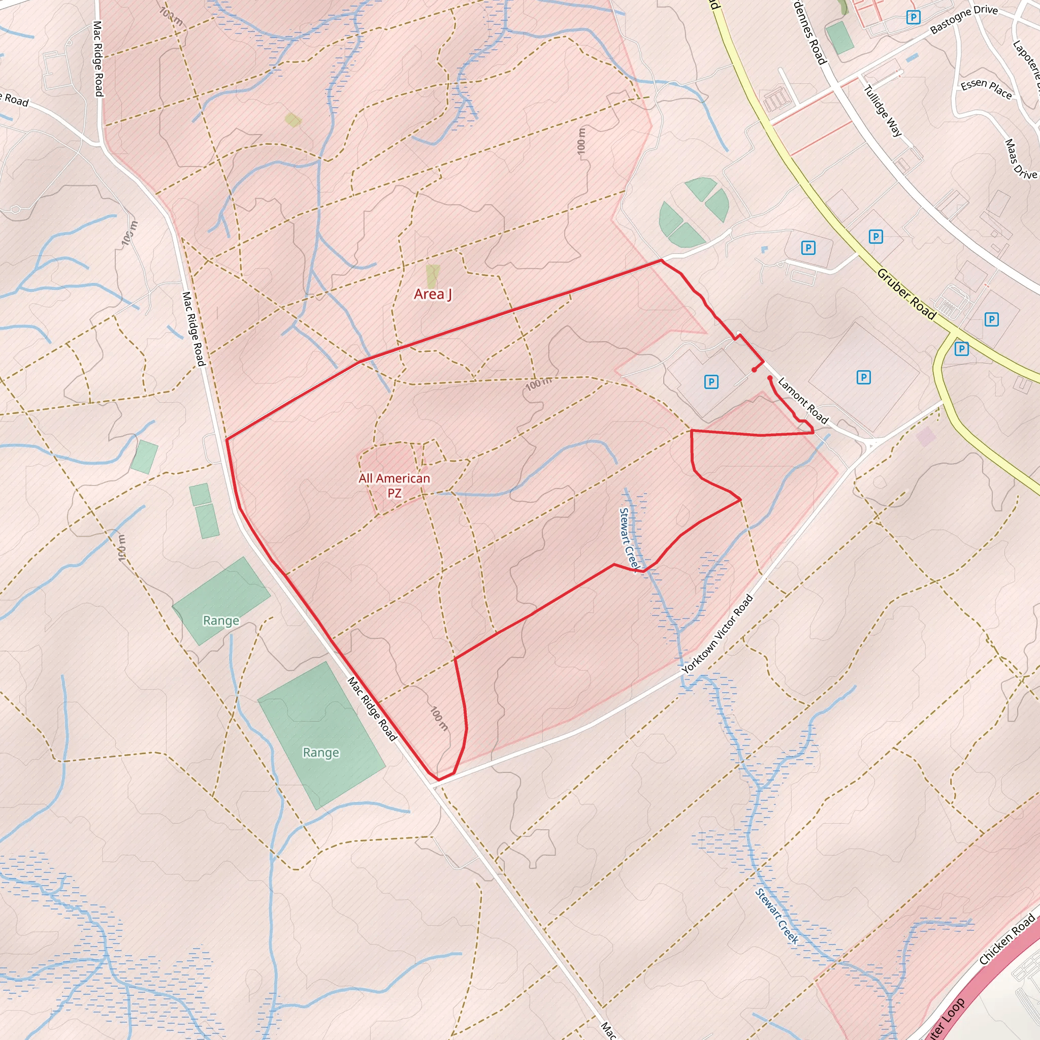 Stewart Creek Loop mobile static map